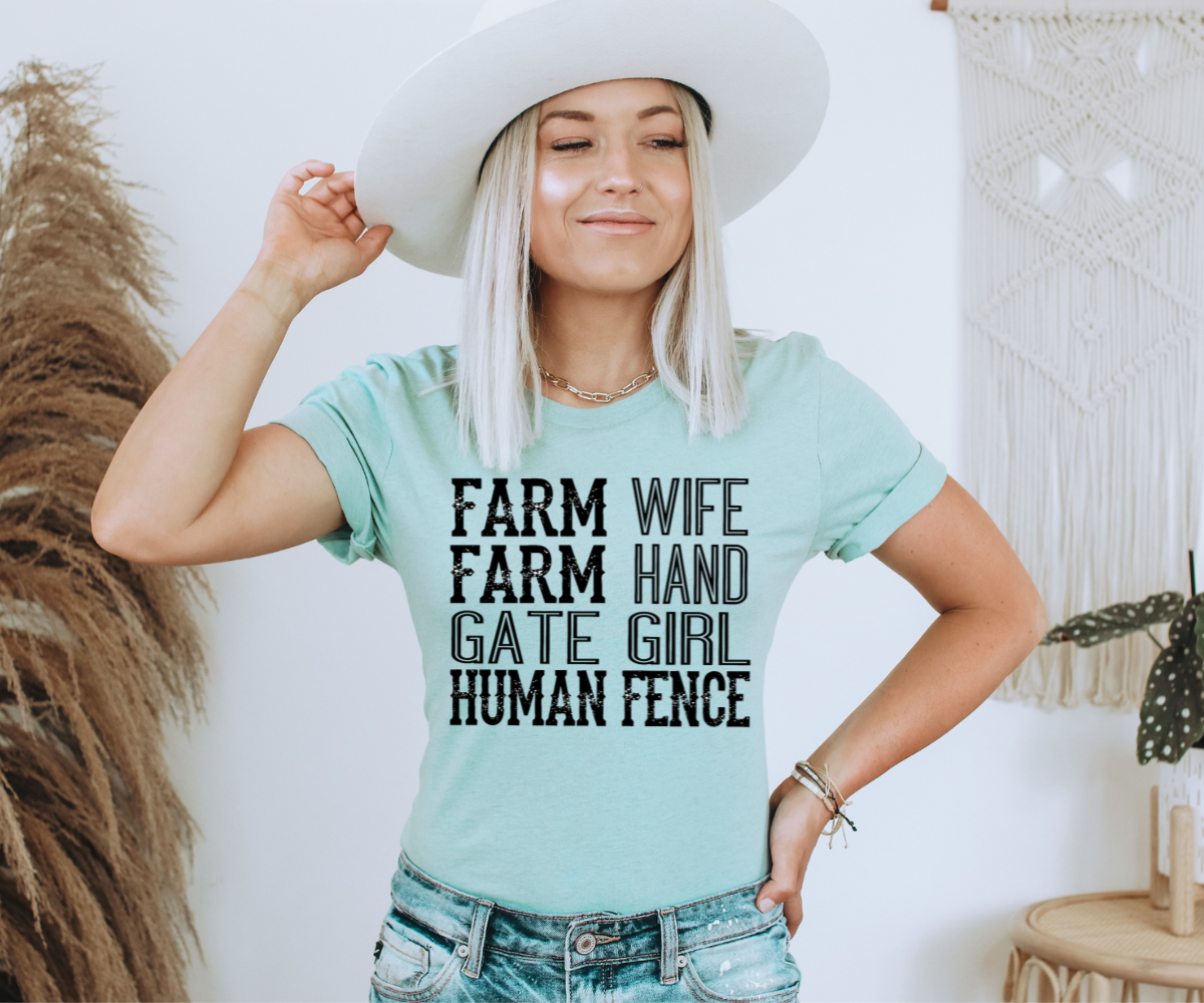 Farm Wife, Farm Hand, Gate Girl, Human Fence