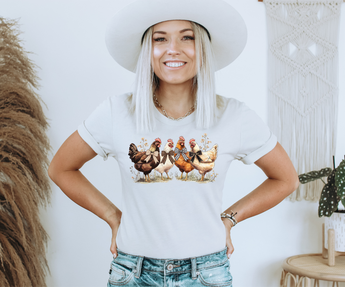 Vintage Chicken Bow Tee