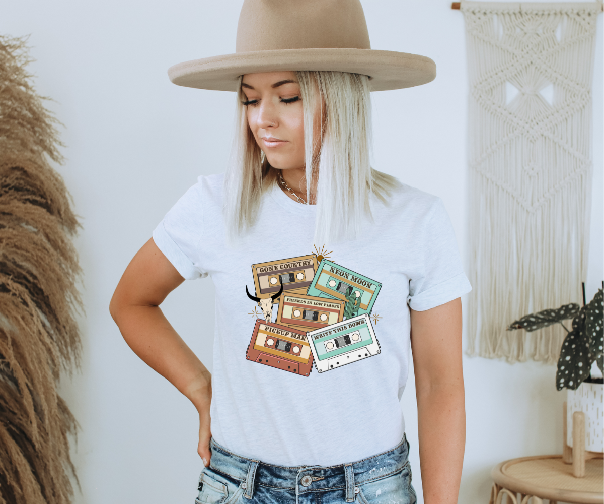 Country Music Cassette Tape Tee