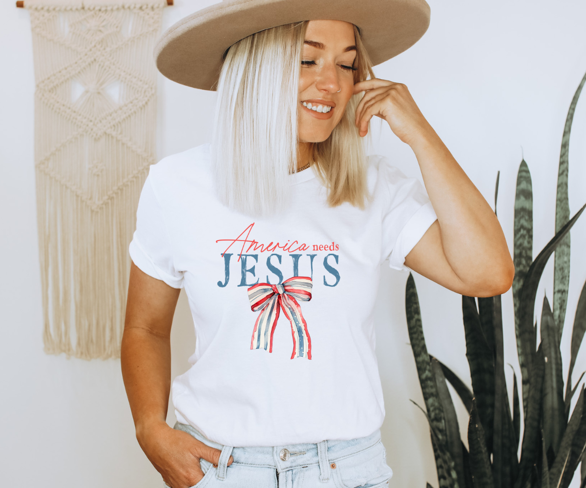 America Needs Jesus Tee