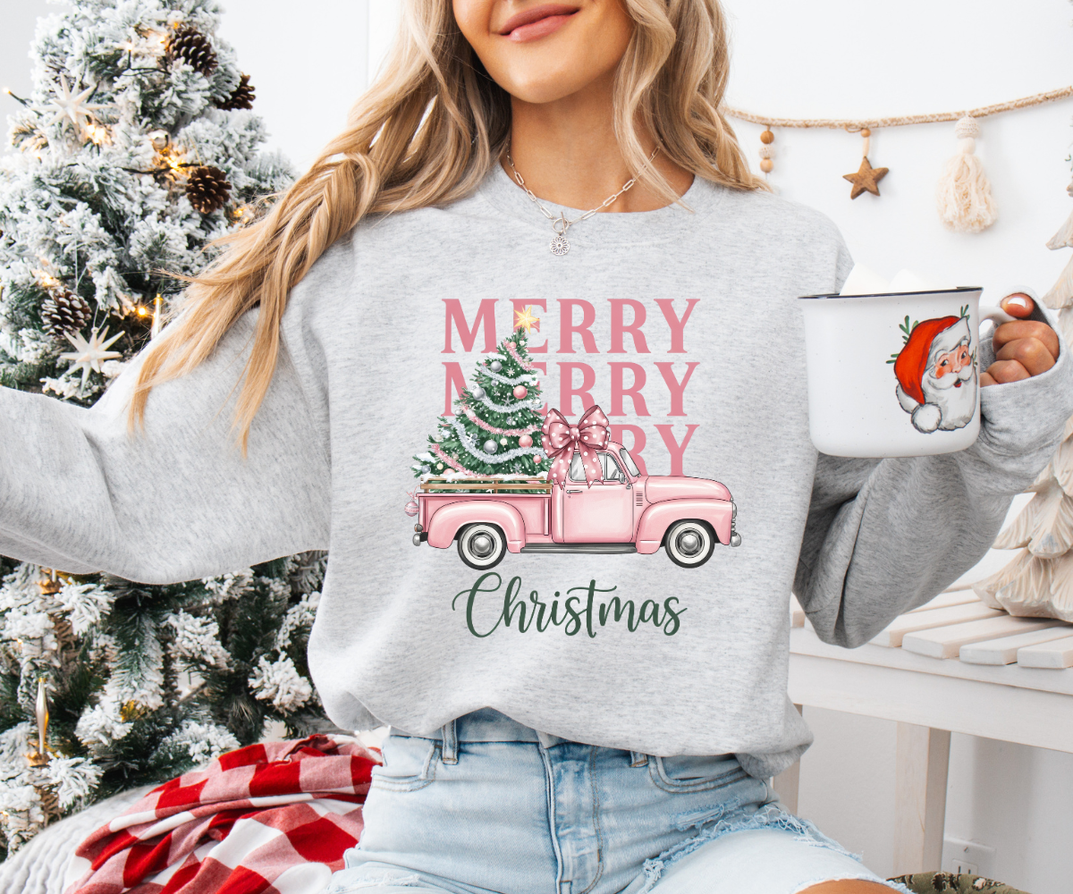 Truck Merry Christmas Sweatshirt