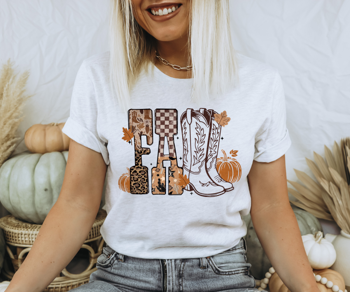 Fall Vibes Cowgirl Tee