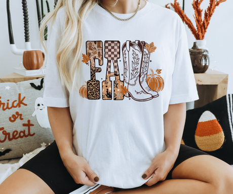 Fall Vibes Cowgirl Tee