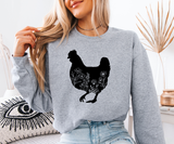 Floral Chicken Sweatshirt