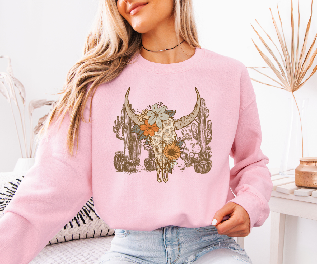 Desert Bloom Longhorn Sweatshirt