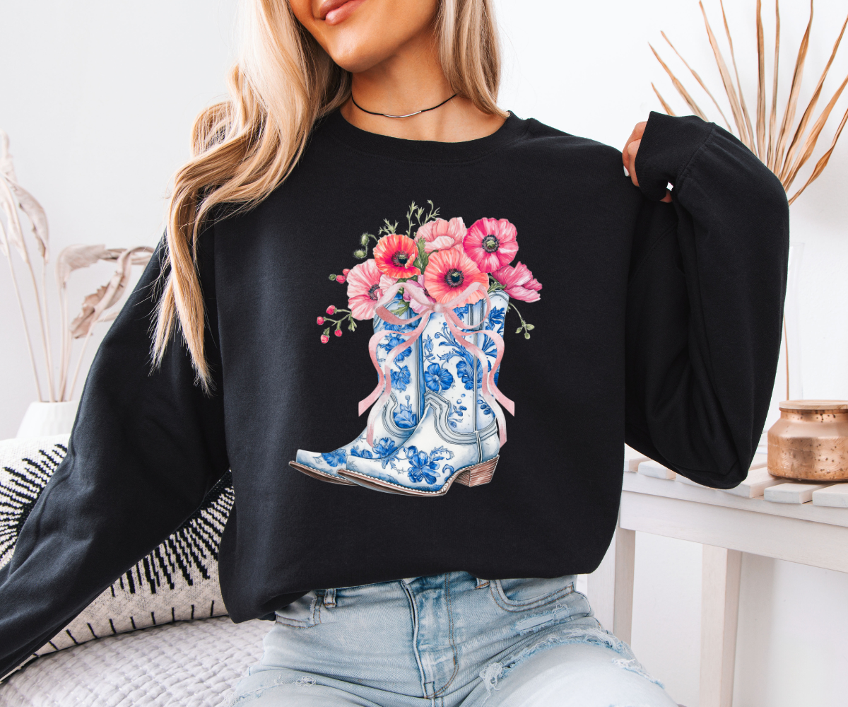Bloom & Boots Cowgirl Sweatshirt
