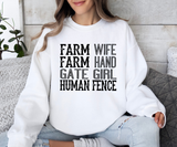 Farm Life Wordplay Sweatshirt
