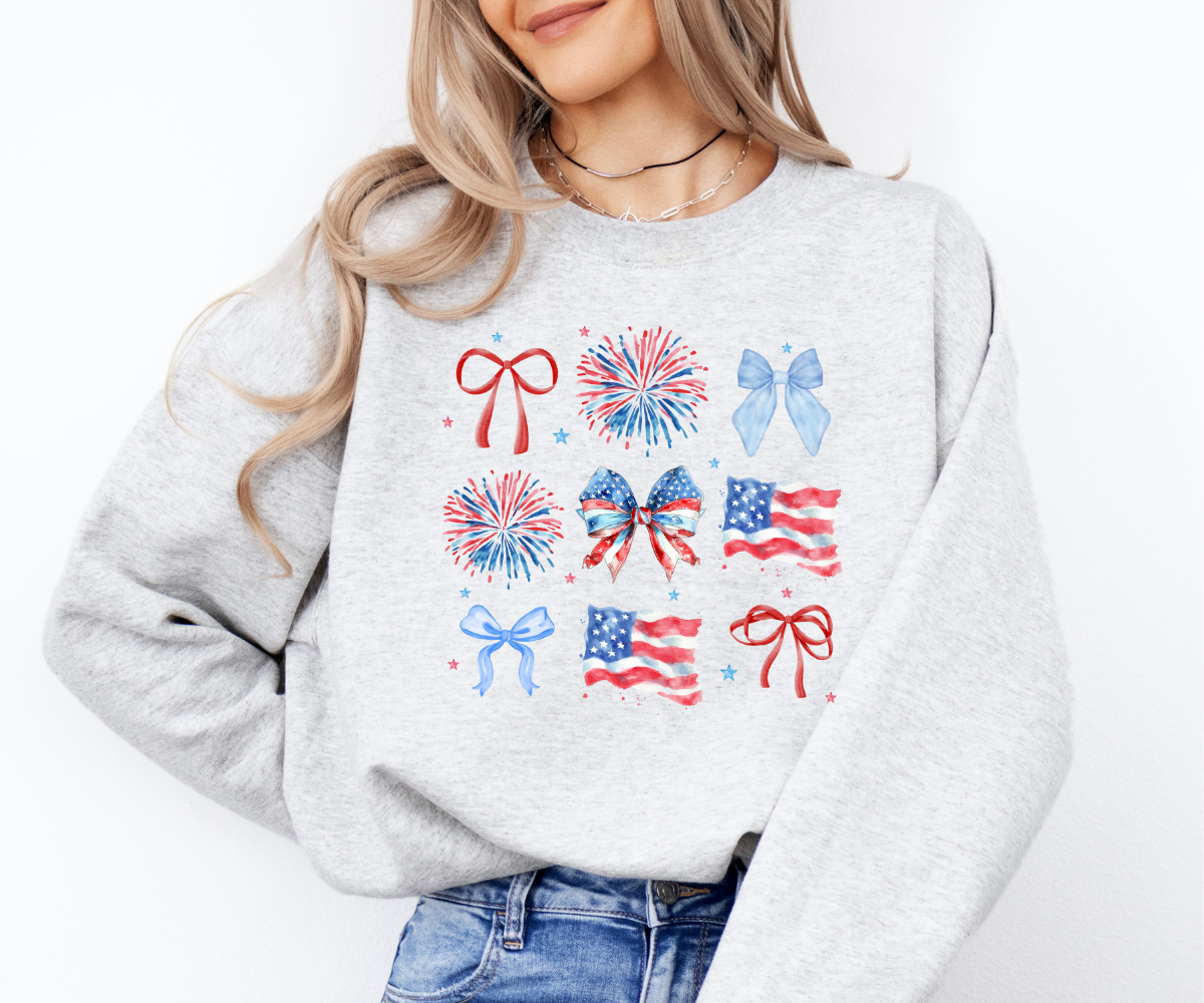 Red, White & Blue Cute Graphic Sweatshirt