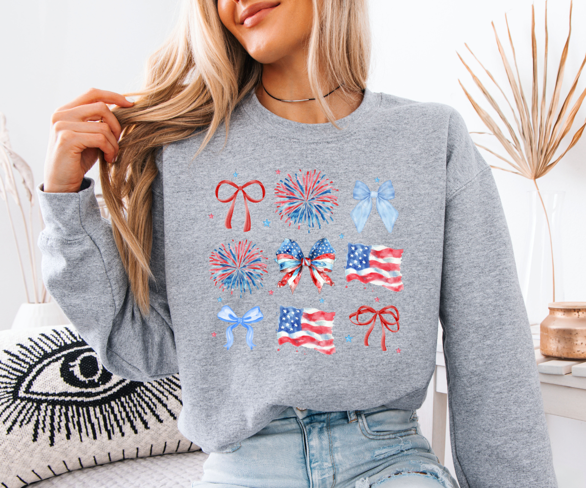 Red, White & Blue Cute Graphic Sweatshirt