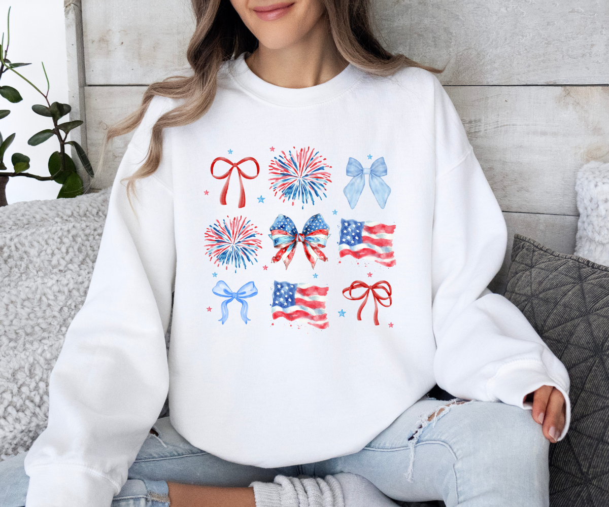 Red, White & Blue Cute Graphic Sweatshirt