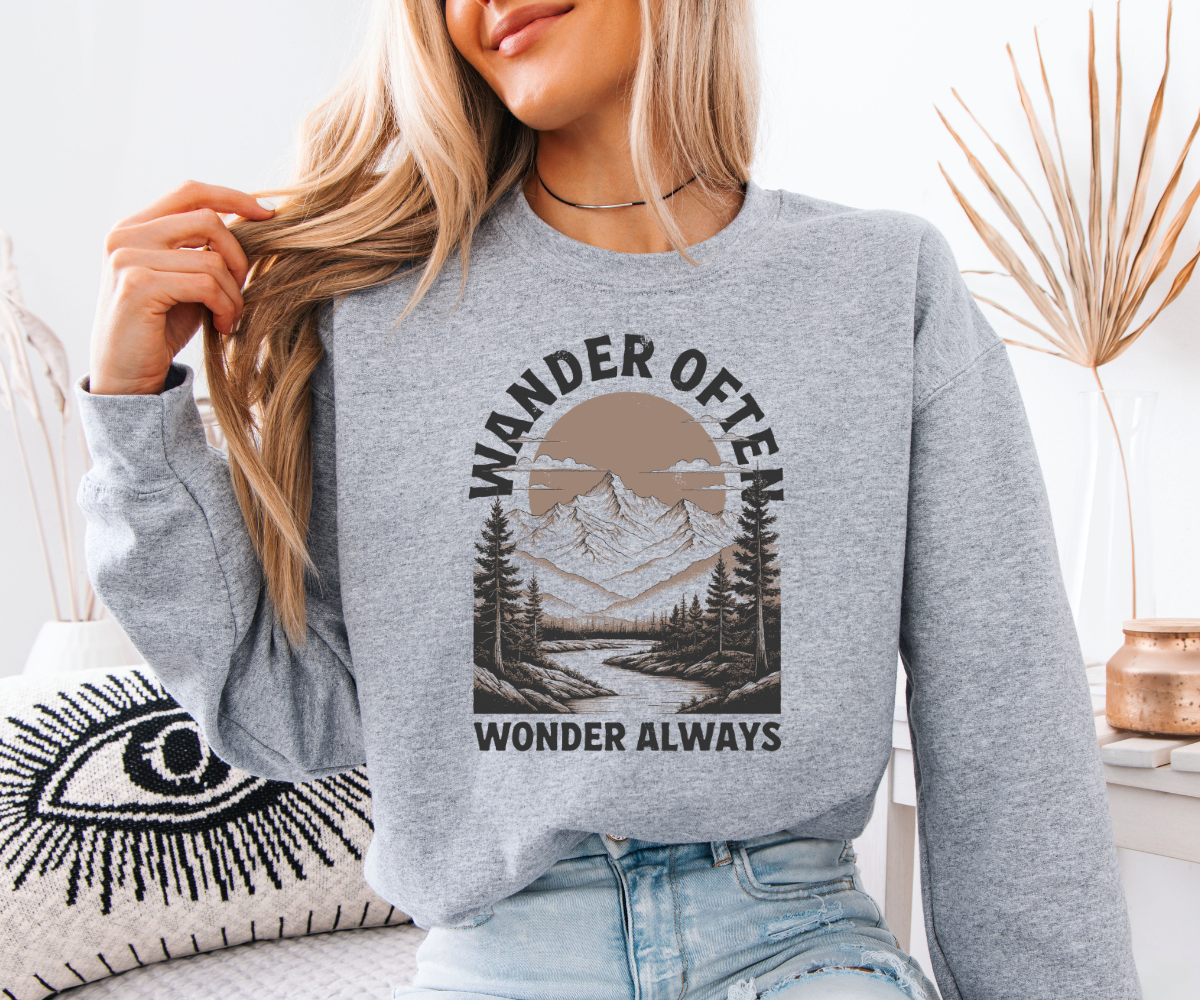 Wander Often Wonder Always Sweatshirt